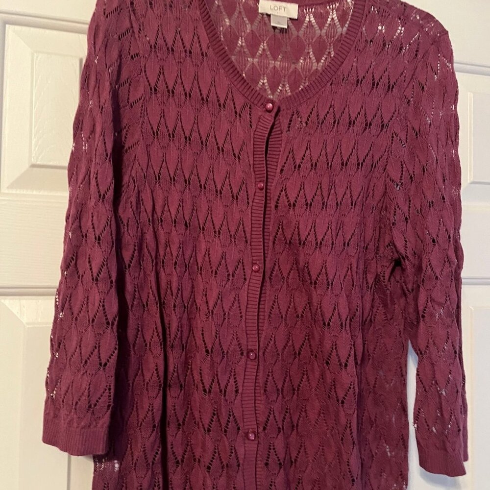 Loft Sweater Cranberry colored. Size XL